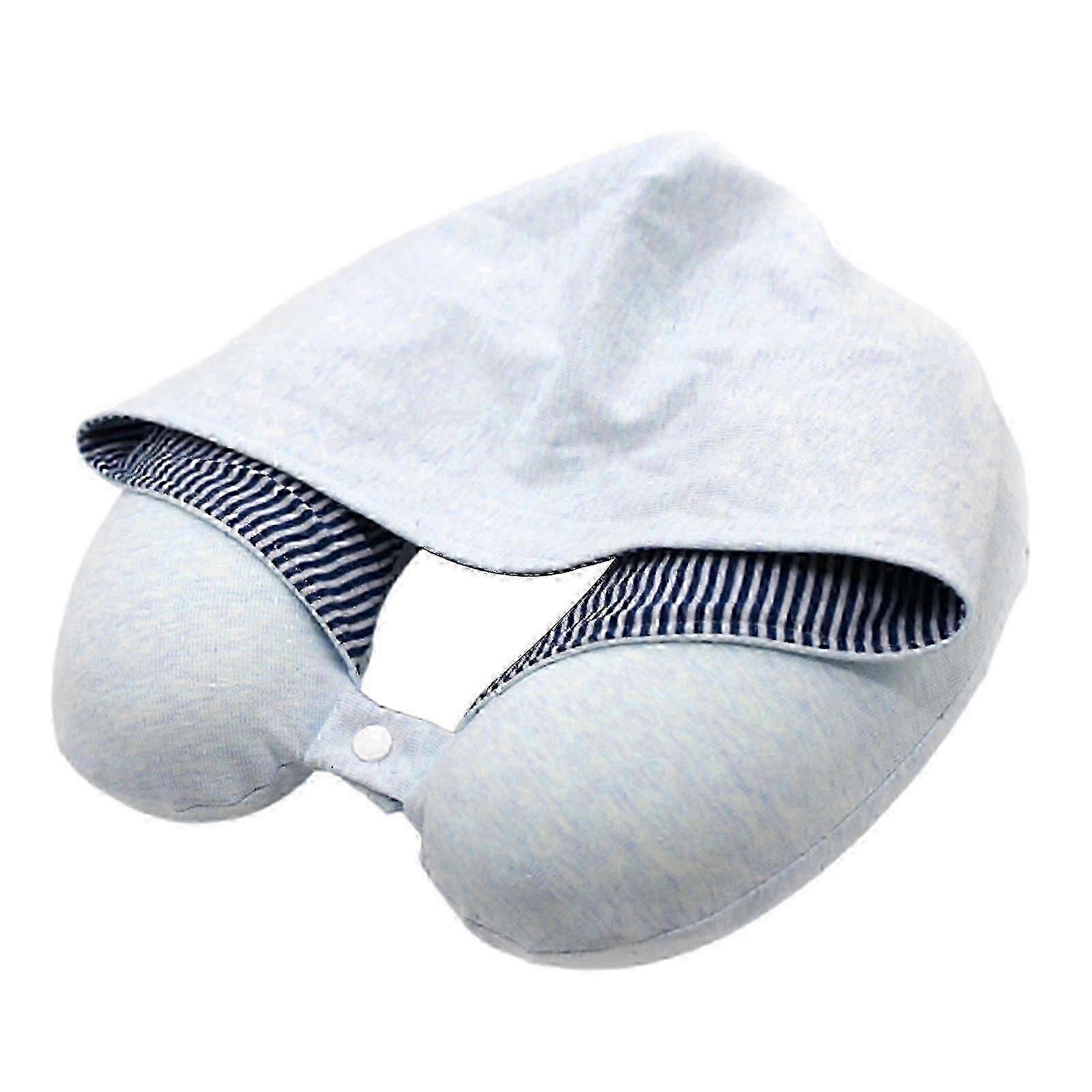 Hooded Travel Pillow Vrouwen Heren U-vorm Kussen compatibel met Airplane Trips Offic