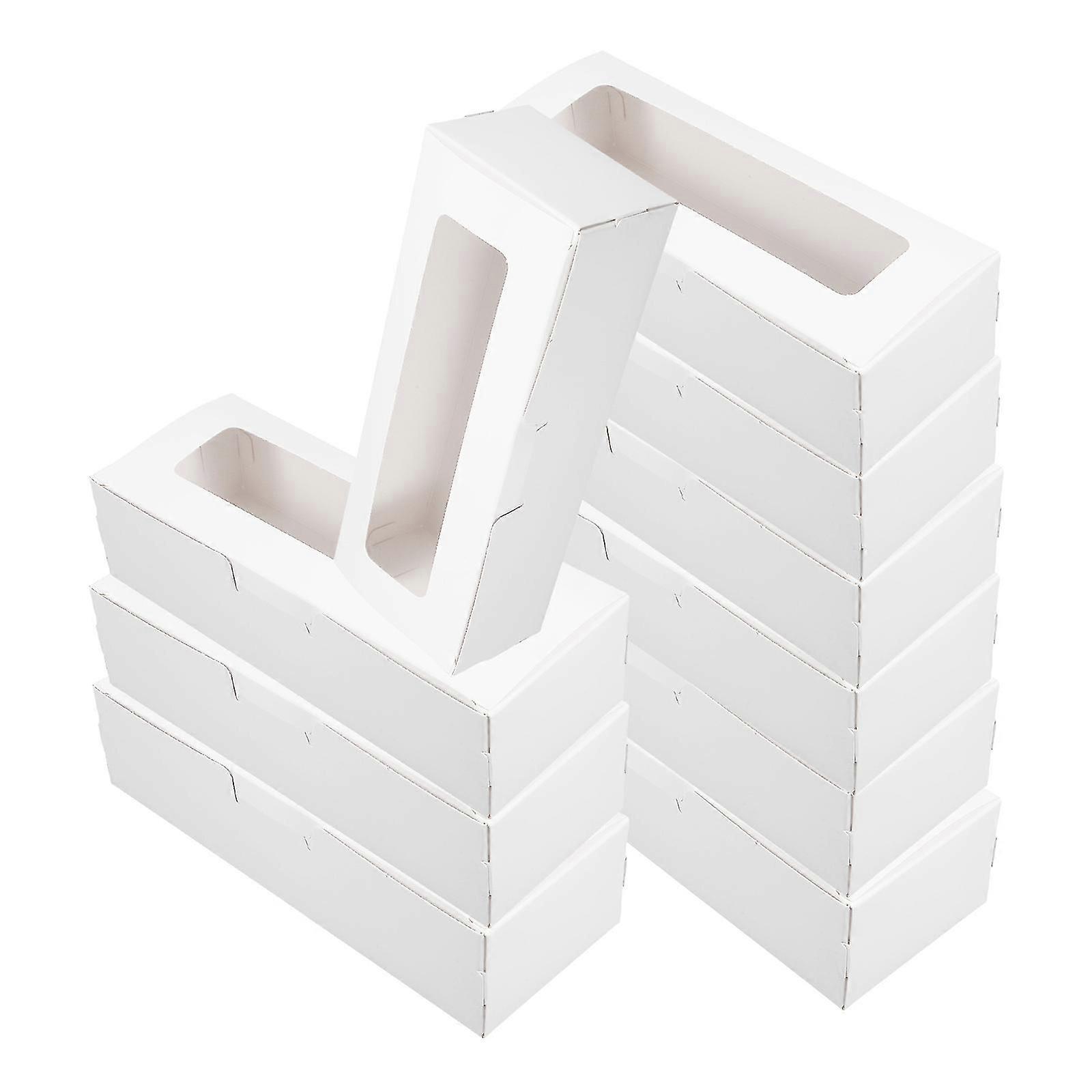 Macaron Packaging Boxes Small Packaging Boxes for Gift Wrapping 10Pcs with Window