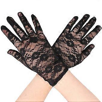 Lace Gloves for Women Full Finger Uv Protection 2Pairs Outdoor Driving Gloves