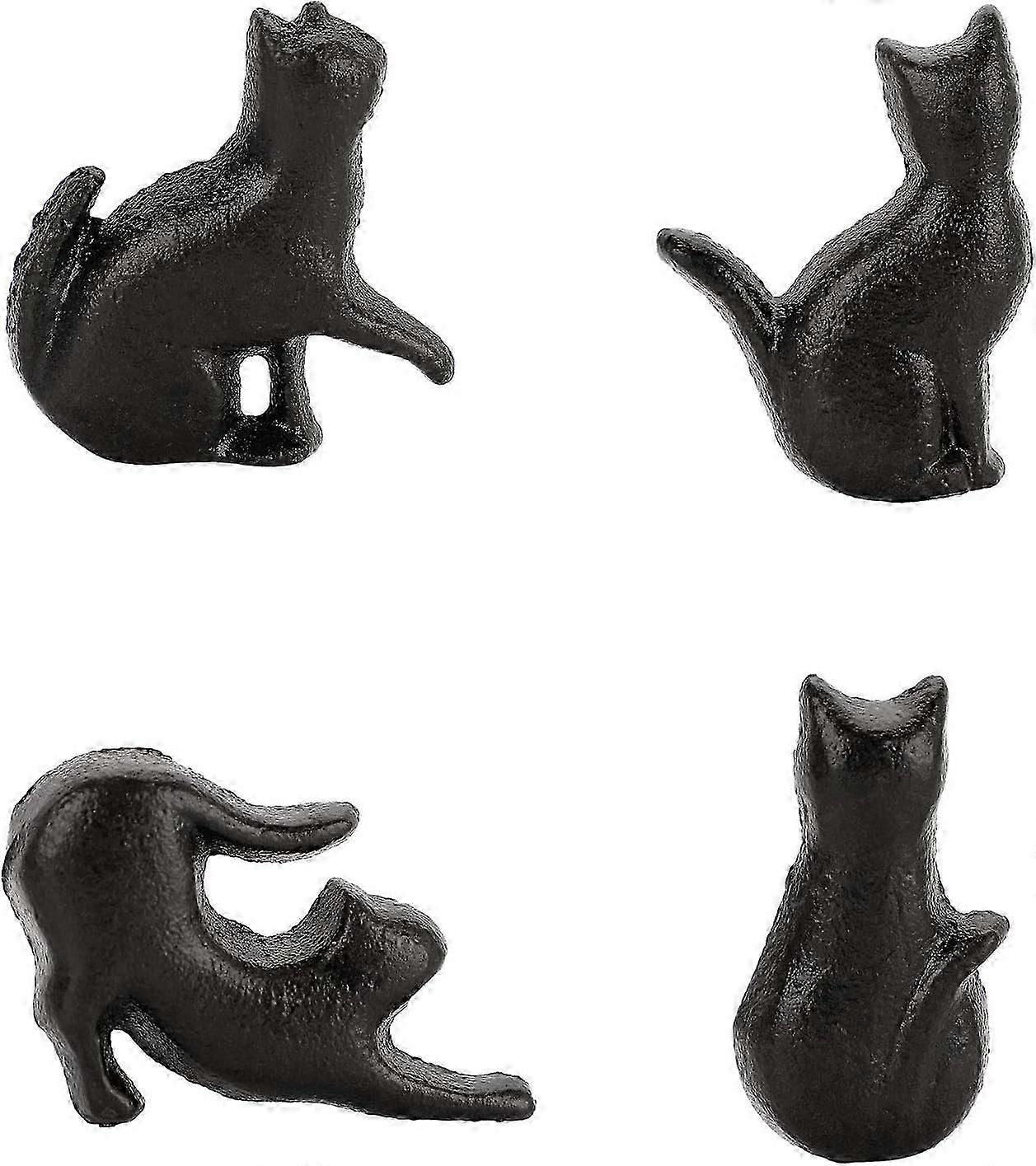 4Pcs Iron Cat Drawer Knobs for Cabinet Kitchen Wardrobe Decor