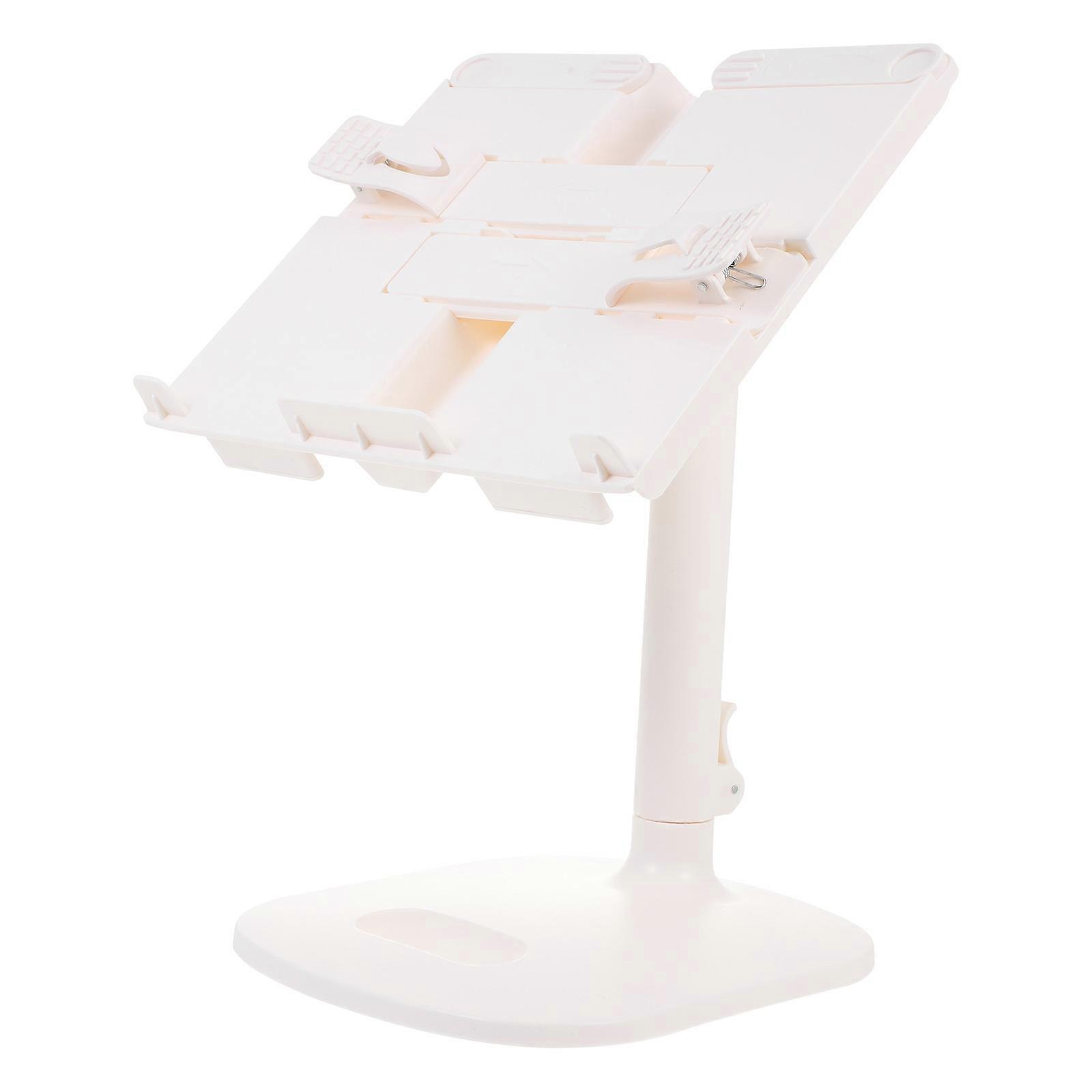Adjustable Reading Stand for Reading Portable White ABS Material