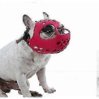 Zachte siliconen muilkorf met korte snuit en verstelbare bandjes - Ademende oplossing voor bijttraining bij Franse bulldogs, Shih Tzu's en mopshonden.