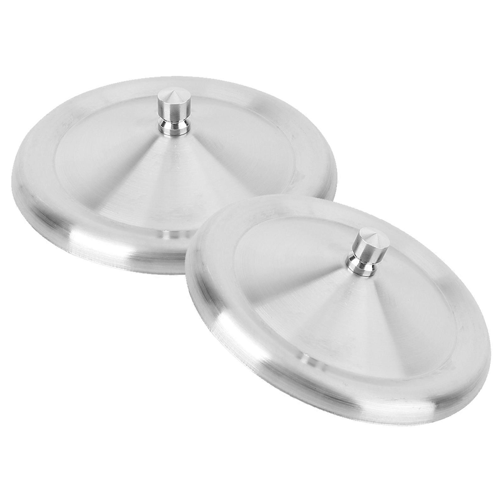 Cup Protector Smooth Edges Simple Design Silver 2Pcs