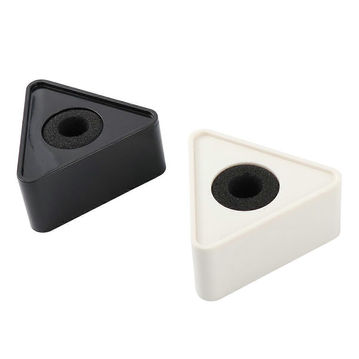 2pcs Microphone Marks Professional Interview Logo Stand Microphone Protector for Reporters Triangular
