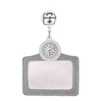 Uitschuifbare badgehouder voor ziekenhuis - Cartoon verpleegster dokter medisch zakhorloge modieuze medicijnclip cadeau