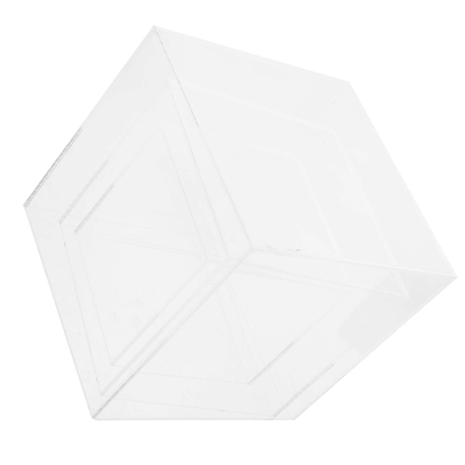 Clear Acrylic Display Boxes for Display with 3Pcs Cube Containers