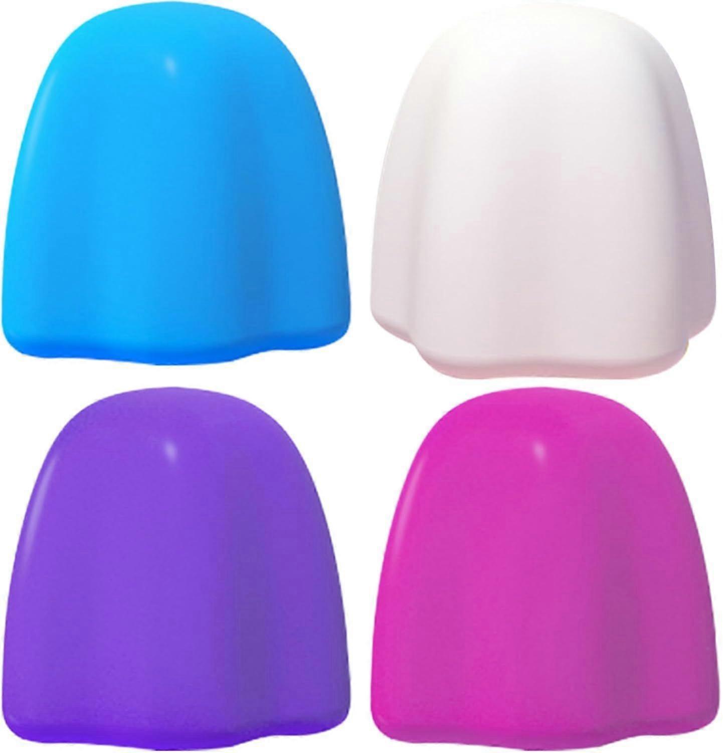 4Pcs Self-Closing Toothpaste Caps Food Grade Silicone Toothpaste Cap Flower-Shape No-Waste Toothpaste Squeezer Caps