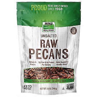 Now Foods Pecans Mitades y trozos crudos, 12 oz (Paquete de 1)