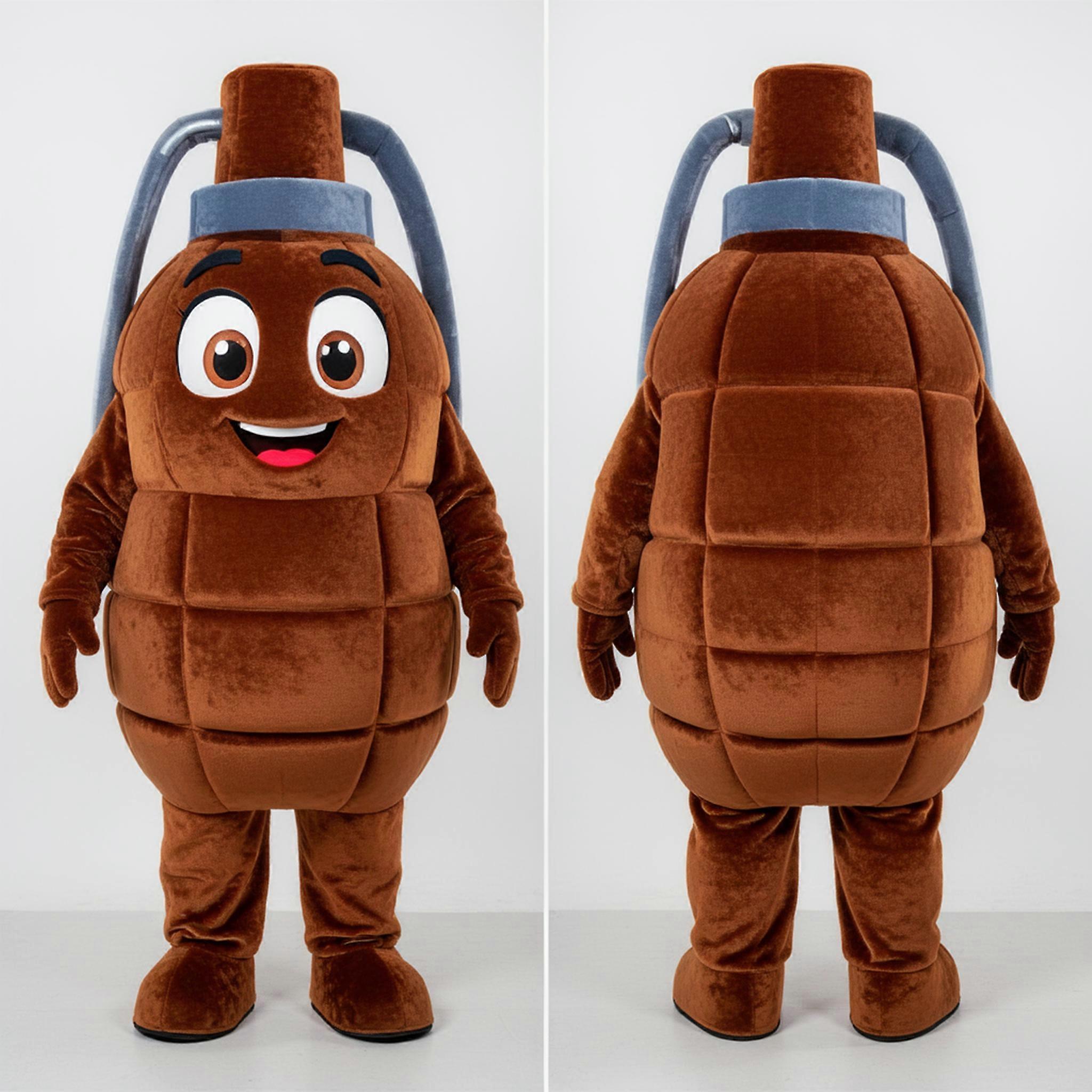 MASTICOT Brown Rounded Grenade Mascot