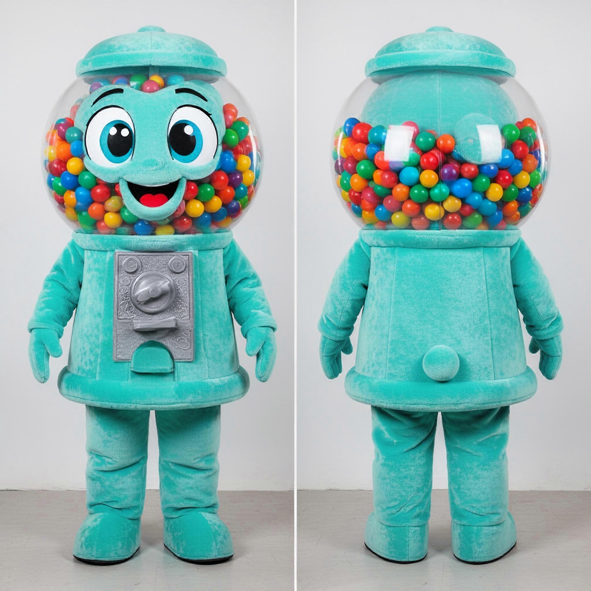 MASTICOT Turquoise Playful Gumball Machine Mascot