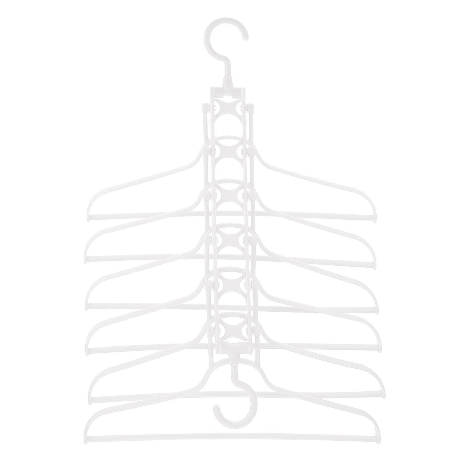 White Multifunctional Plastic Clothes Rack for Clothes Use 2Pcs