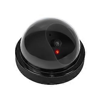 1 stk simulert kuppelkamera med blinkende rødt LED-lys, svart