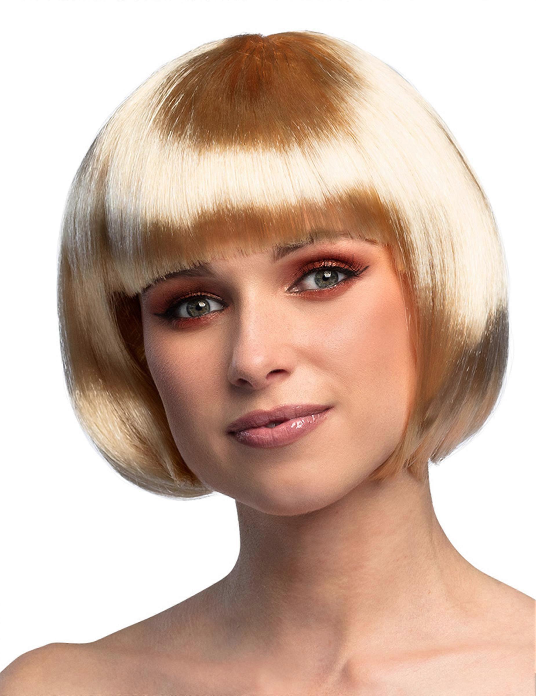 Perruque courte blonde femme