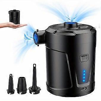 Wiederaufladbare, tragbare elektrische Luftpumpe mit USB-Anschluss zum Aufblasen/Ablassen der Luft von Luftbetten, Sofas, Pools und Campingausrüstung