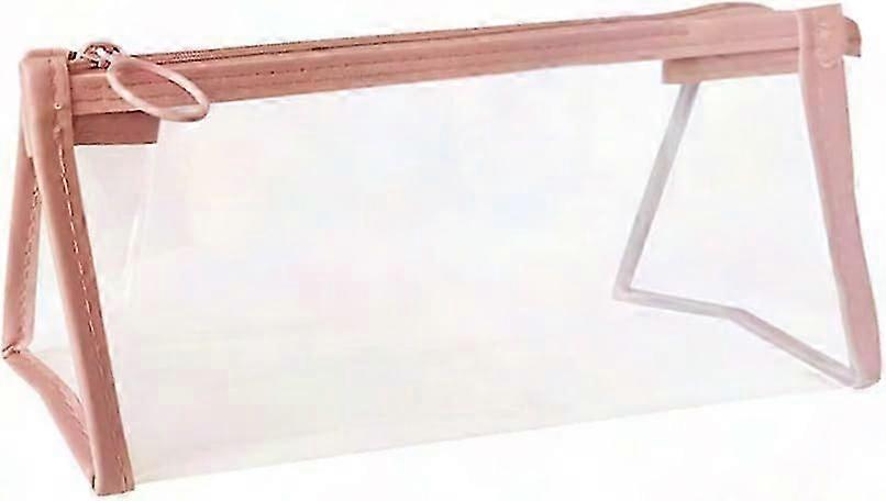 Transparent Pink Pencil Case