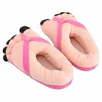 Simulated Big Toe Slippers, Cute Realistic Toe Shape Women's House Shoes, Soft Indoor Couple Slides