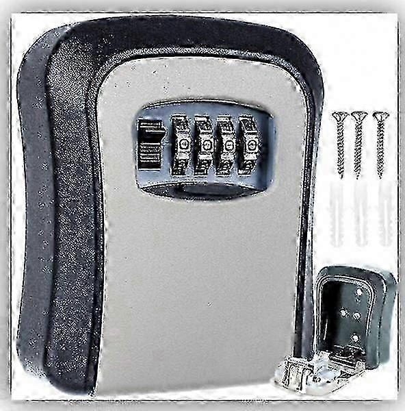 Secure Key Storage with Digital Code, Steel Wall Mountable Key Safe