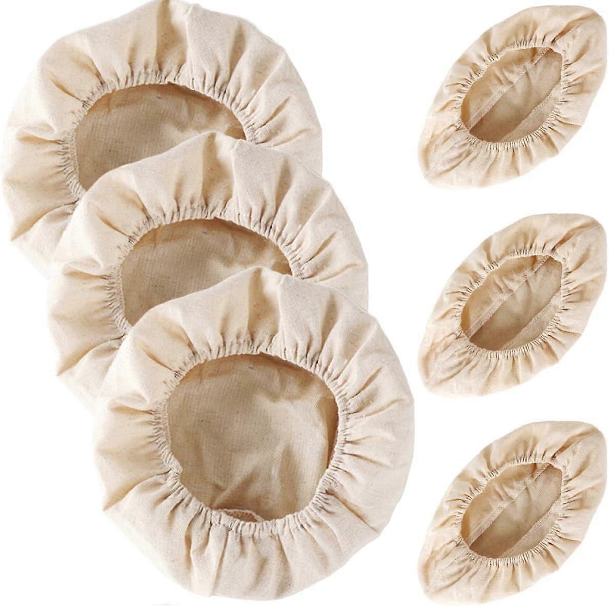 Cotton Linen Bread Basket Cloth Liners Proofing for Baking 6pcs
