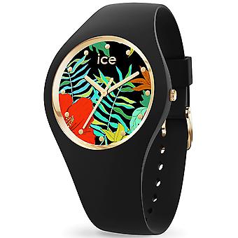 Fleur de glace Quartz Analog Women Watch avec bracelet en silicone IC016656