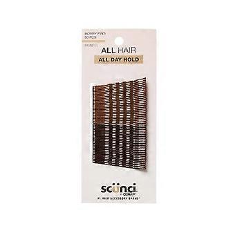 scünci Metal Bobby Pins Brunette 50 ct