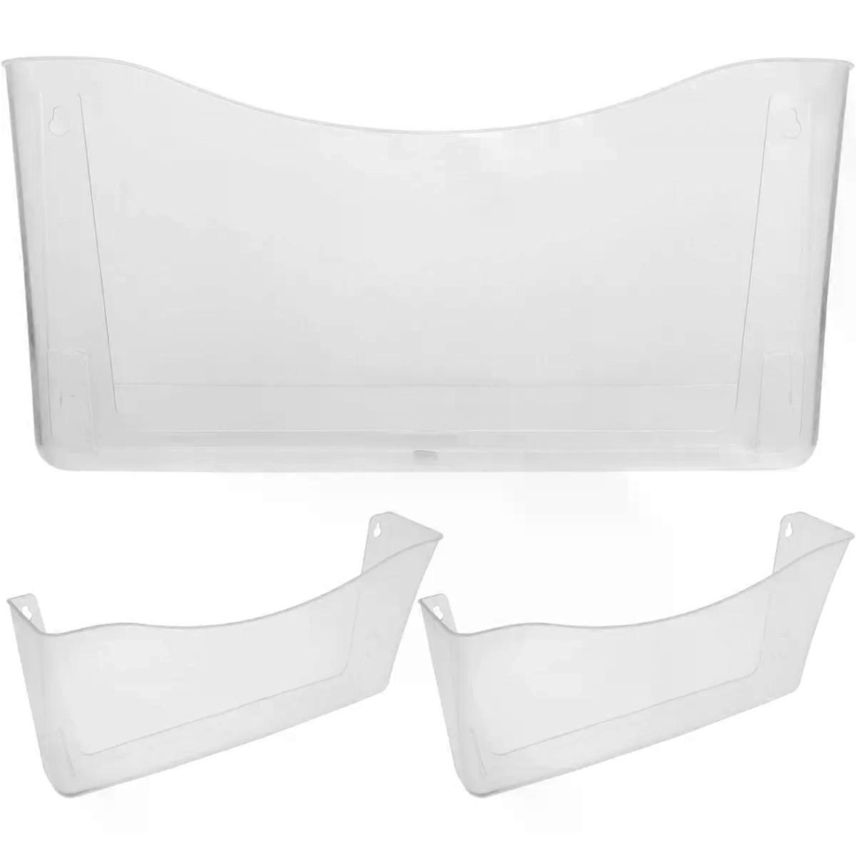 3pcs Wall Mounted File Holder Single Pocket Vertical Rack Organizer