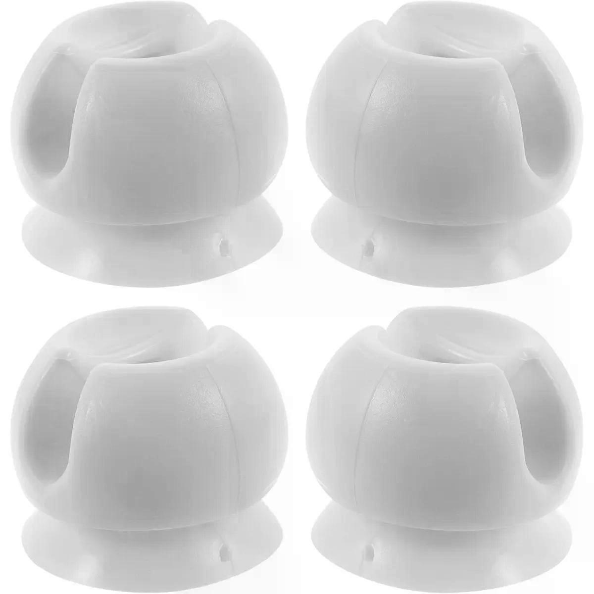 4 Piece Suction Cup Toothbrush Holder Plastic