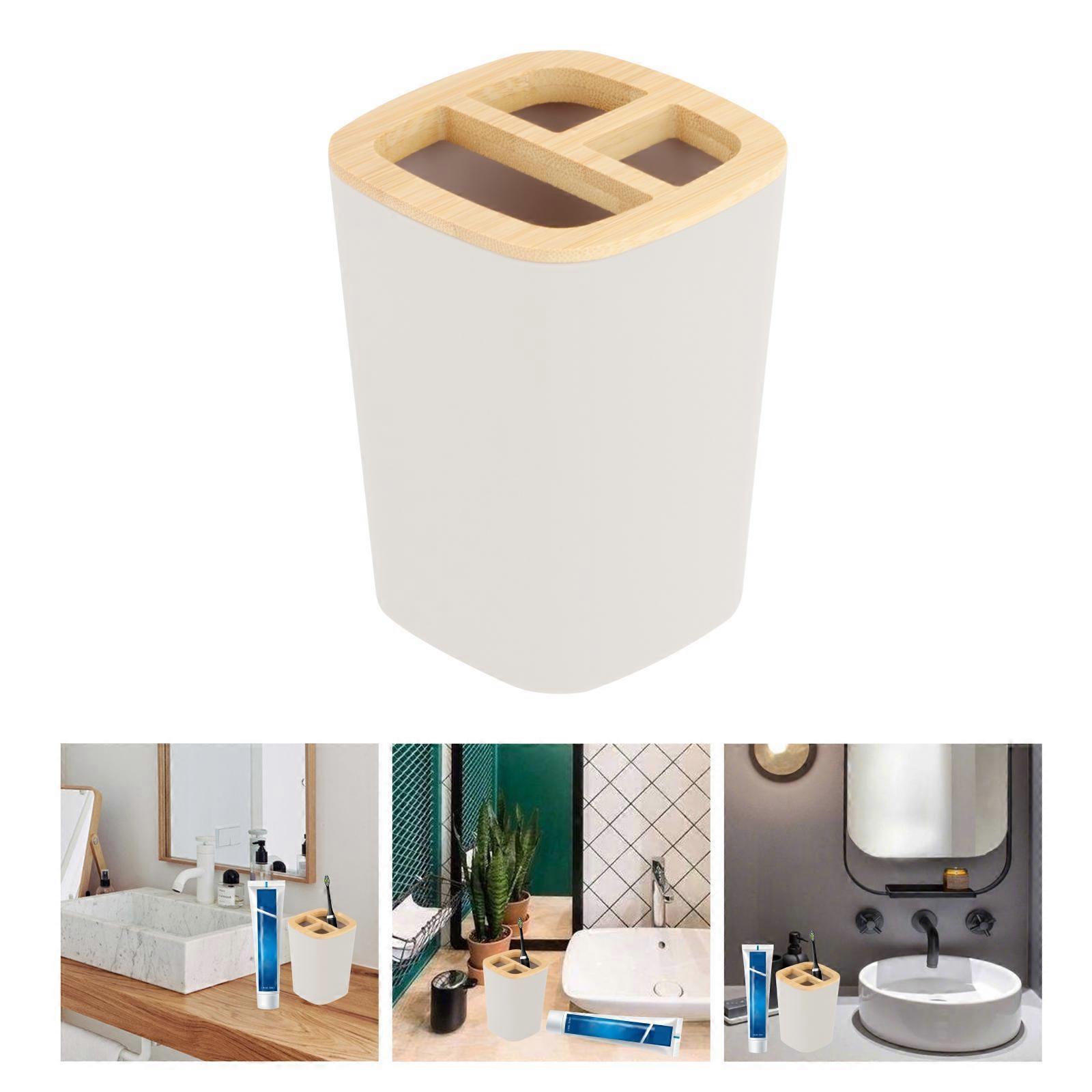 Toothbrush Holder for Bathroom Detachable 3 Slots Toothpaste