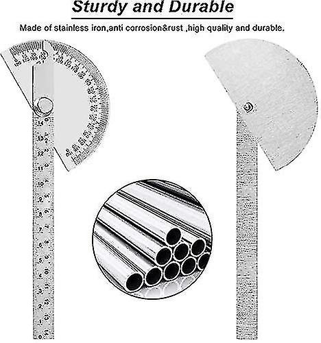 Stainless Steel Protractor 0-180 Measure Goniometer Angle Gauge Arm ...