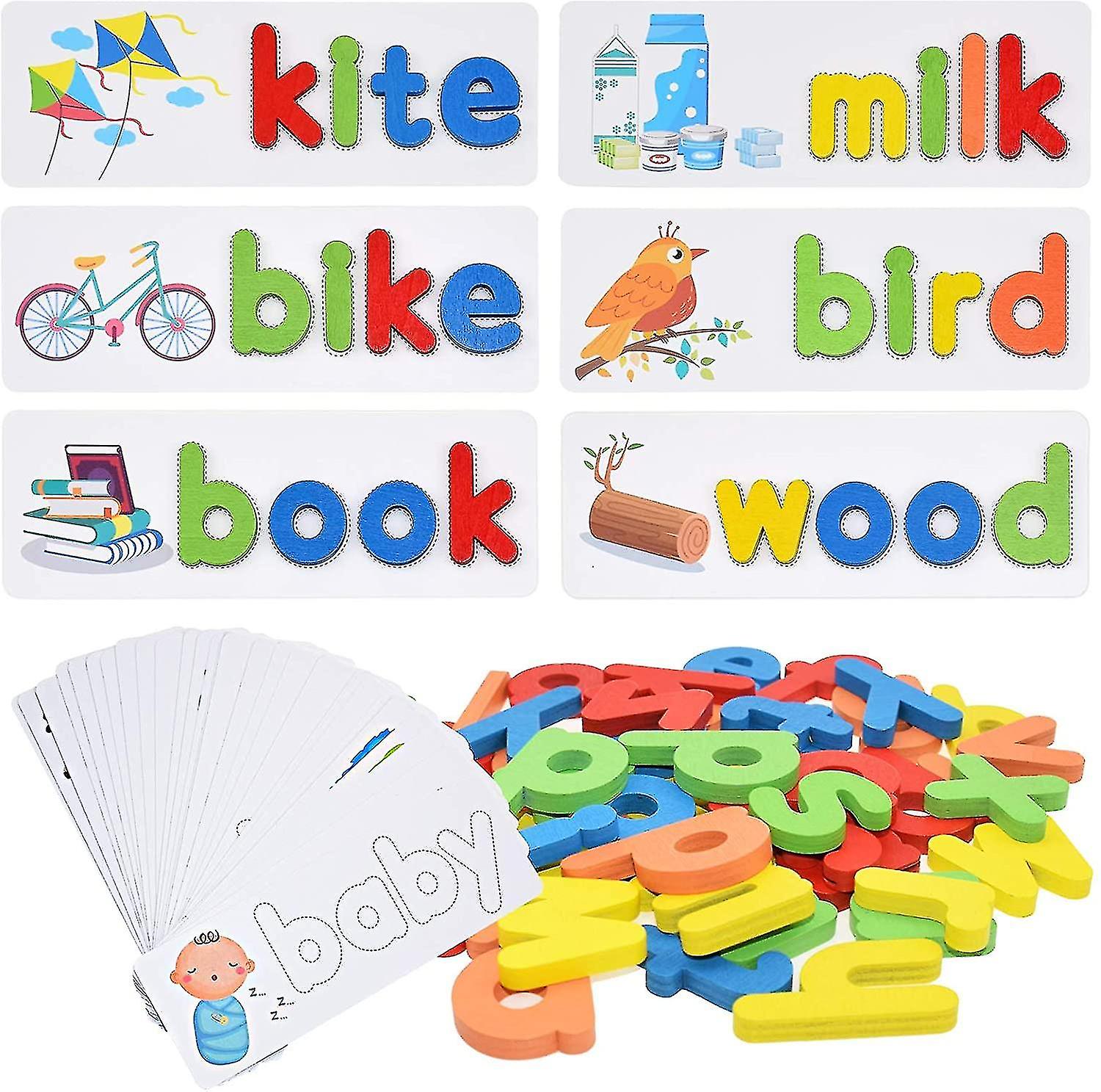 Abc Spelling Learning Matching Wooden Letter Puzzle Game