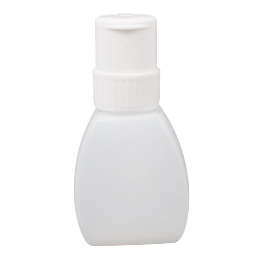 Plastic Empty Nail Polish Remover Pump Dispenser Acetone Push Down Bottle Oblate