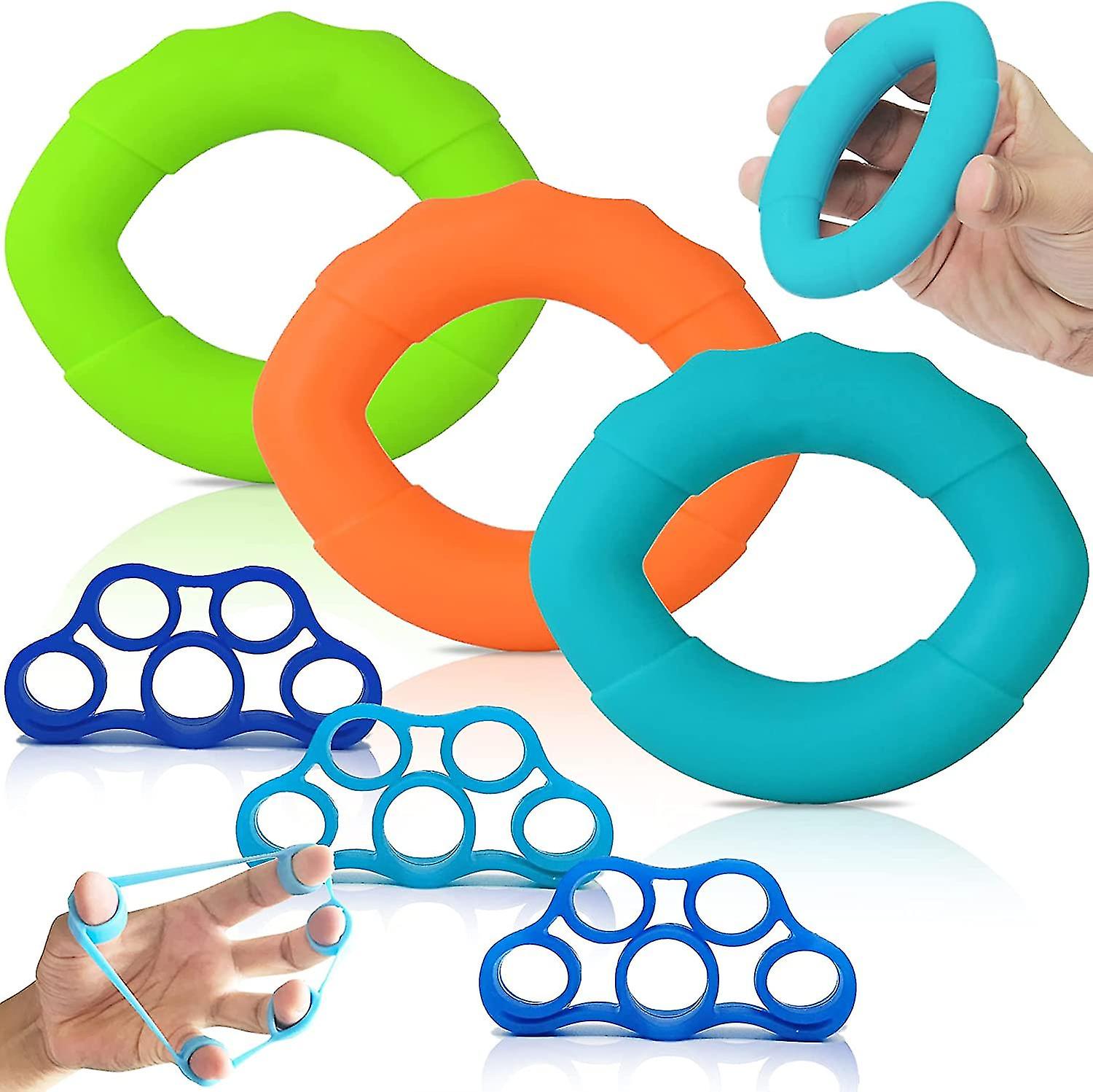 6 stks handversterking grijpringen met vingerverstevigers