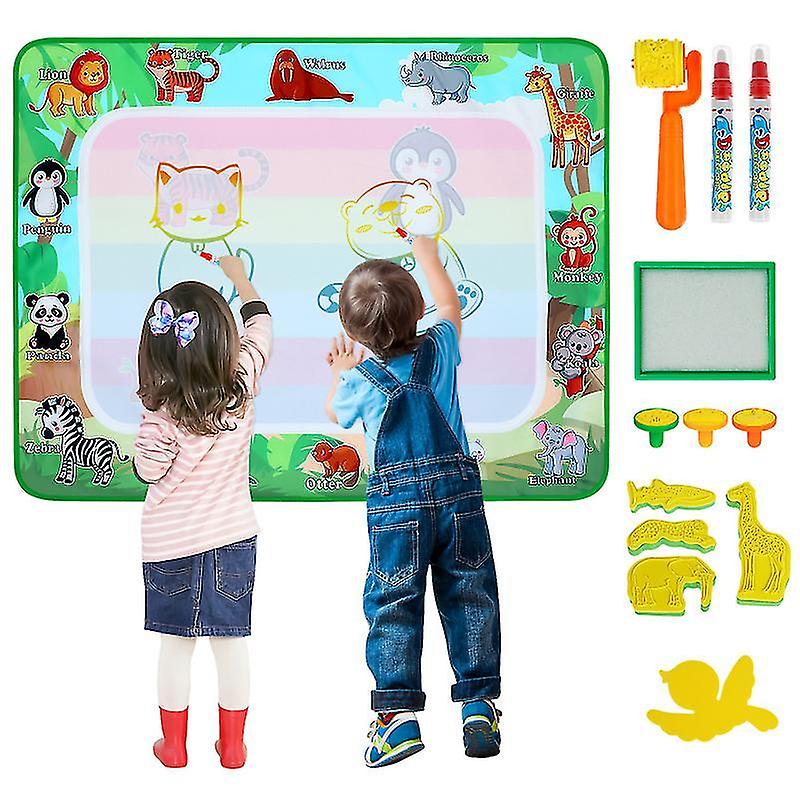Toy Playsets Toyandona Animal Doodle Mat Kids Water Drawing Mat Set Early Educational To