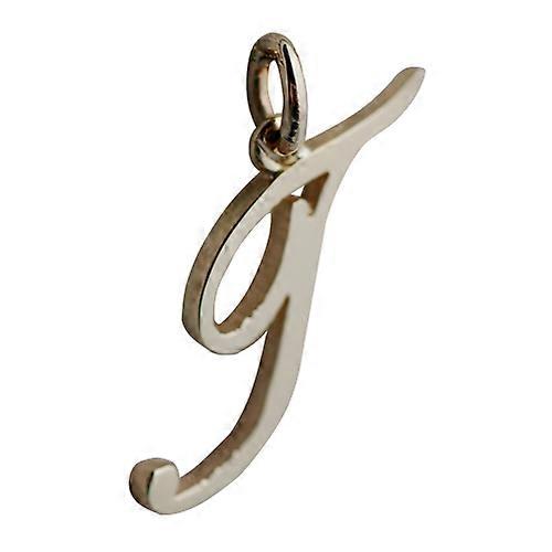 9ct Gold 30x14mm plain Initial T Pendant