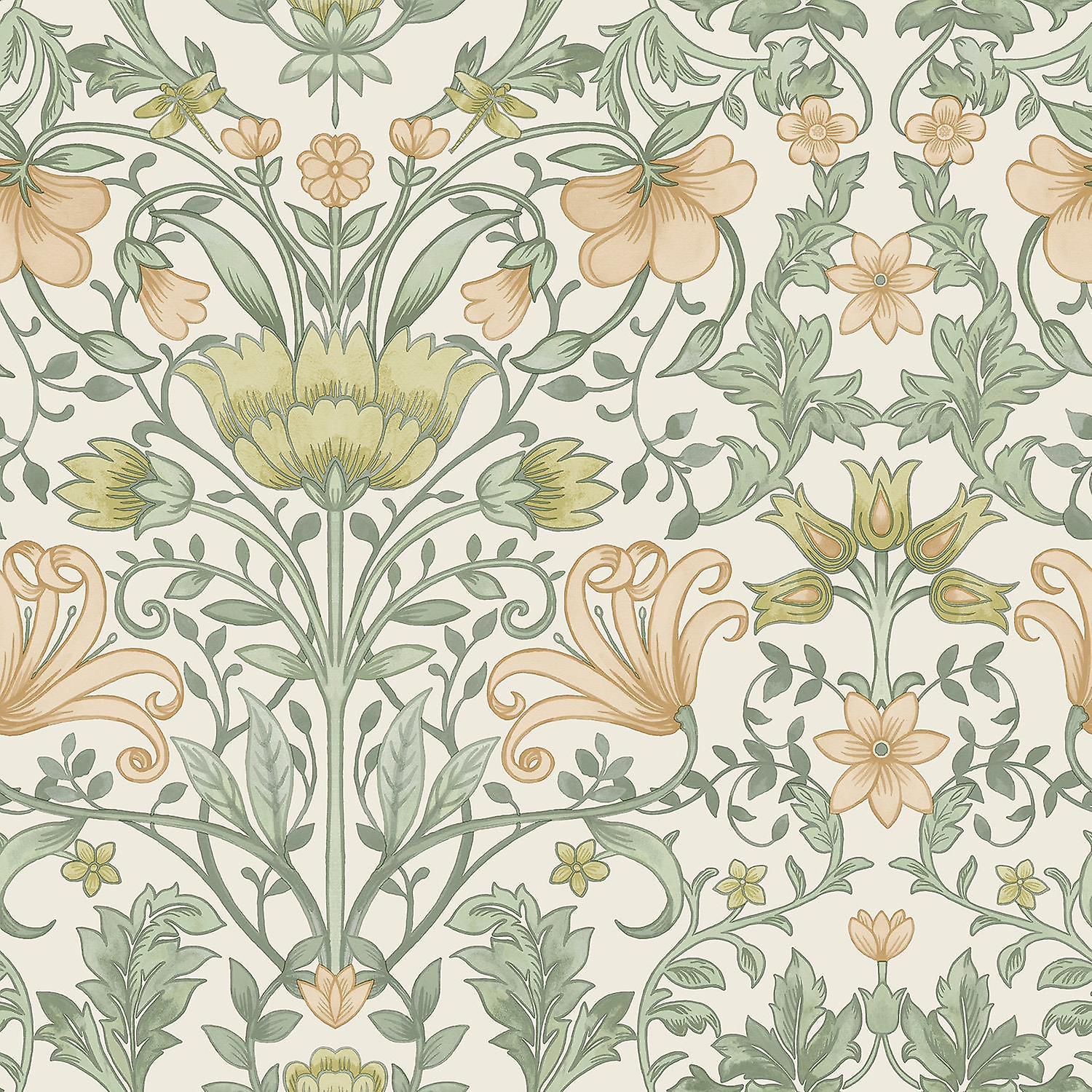 Holden Vintage Floral Cream Wallpaper