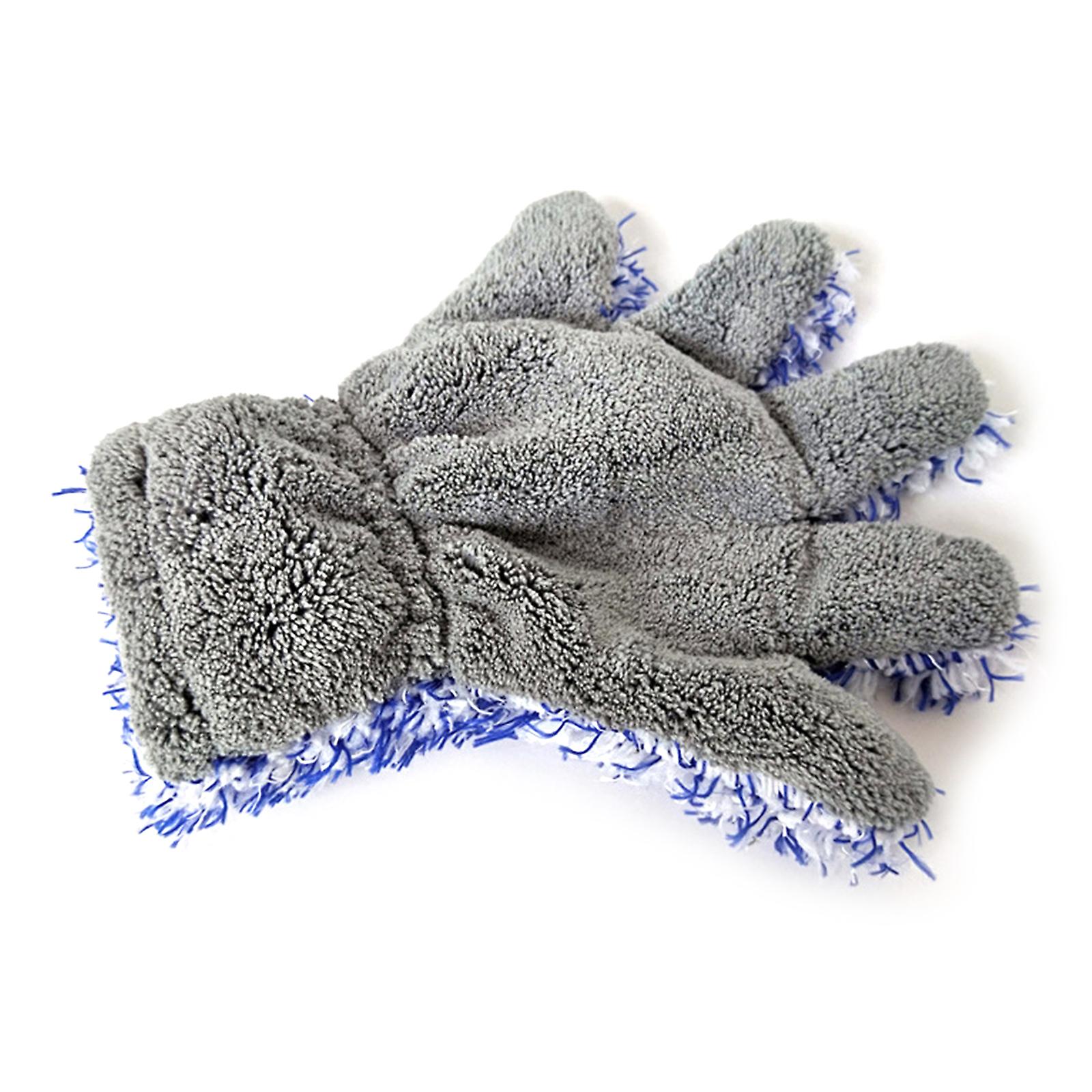 Double Sided Car Washing Mitts Dusting Microfiber Gloves Cleaning Rag Durable