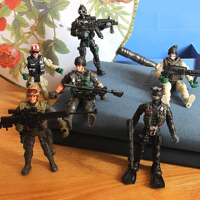 جندي عسكري نموذج متحرك مشترك نخبة مكافحة الإرهاب القوات الخاصة 10 سنتيمتر دمية جندي القراصنة غيبوبة