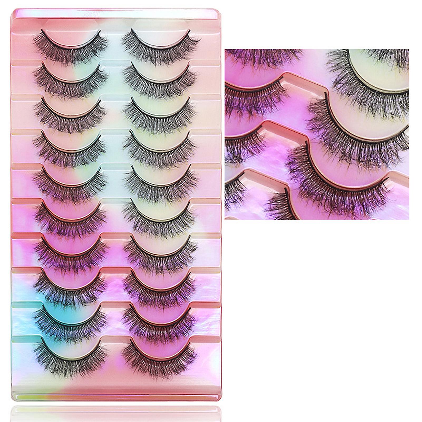 10 Pairs Reusable False Eyelashes Com