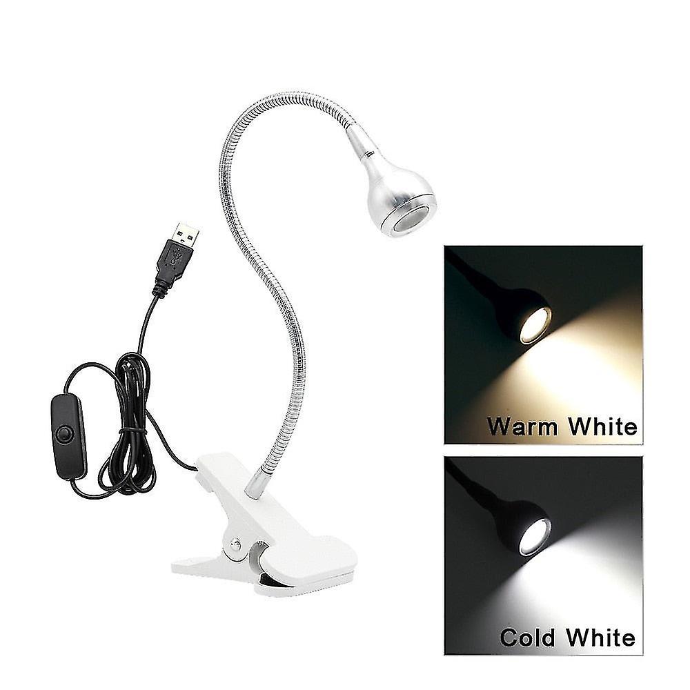 1 X Clip H Usb Led Desk Lamp Dimmable Flexible Table Lamp Reading For Home Bed