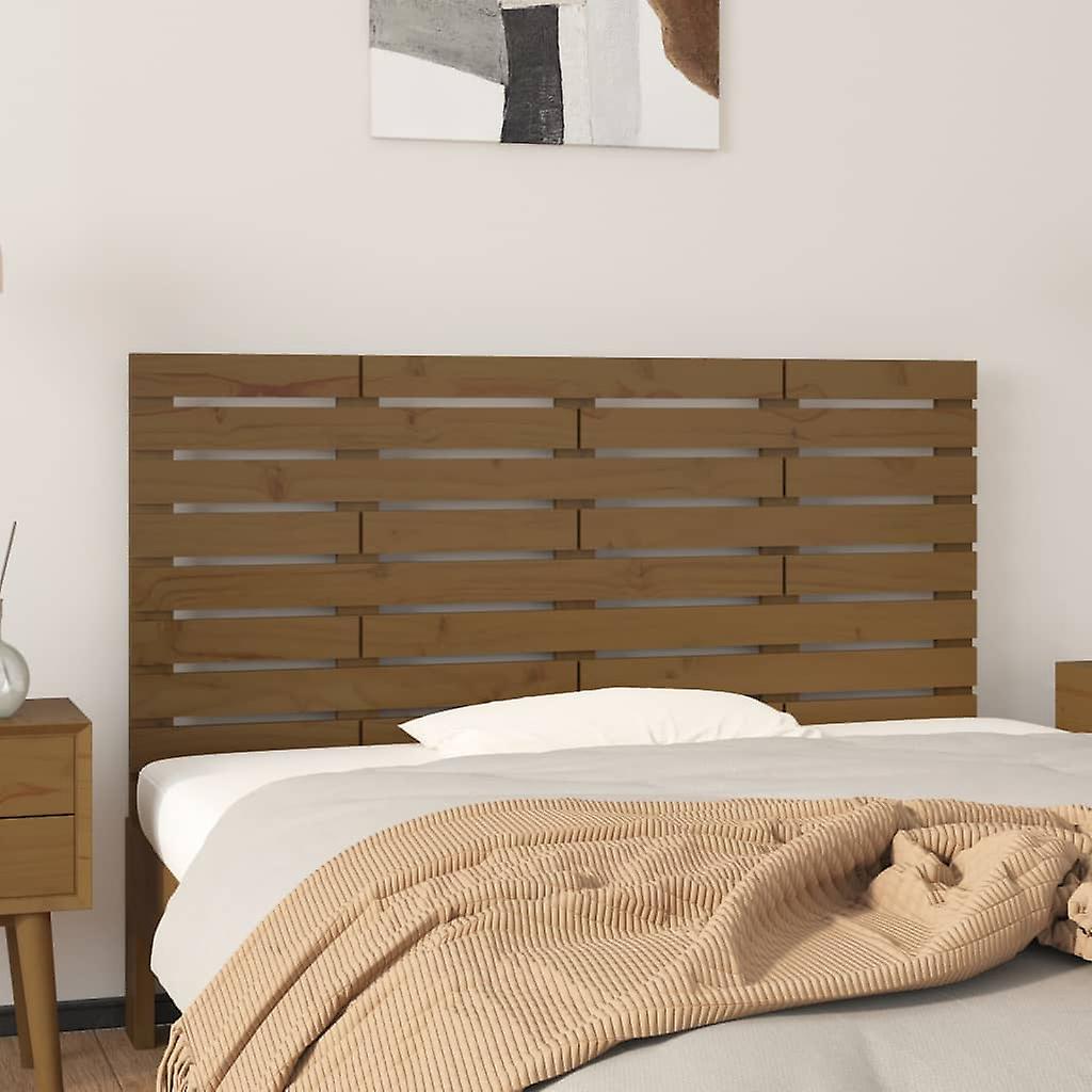 Wall Headboard Honey Brown 146x3x63 cm Solid Pine Wood