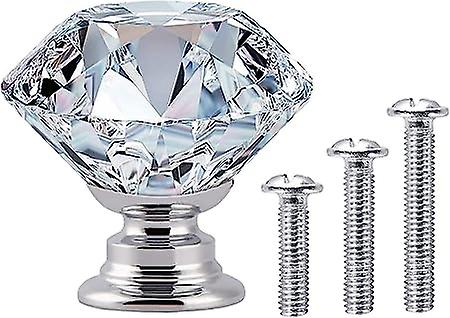 20pcs Crystal Drawer Pulls And Handles, 30mm