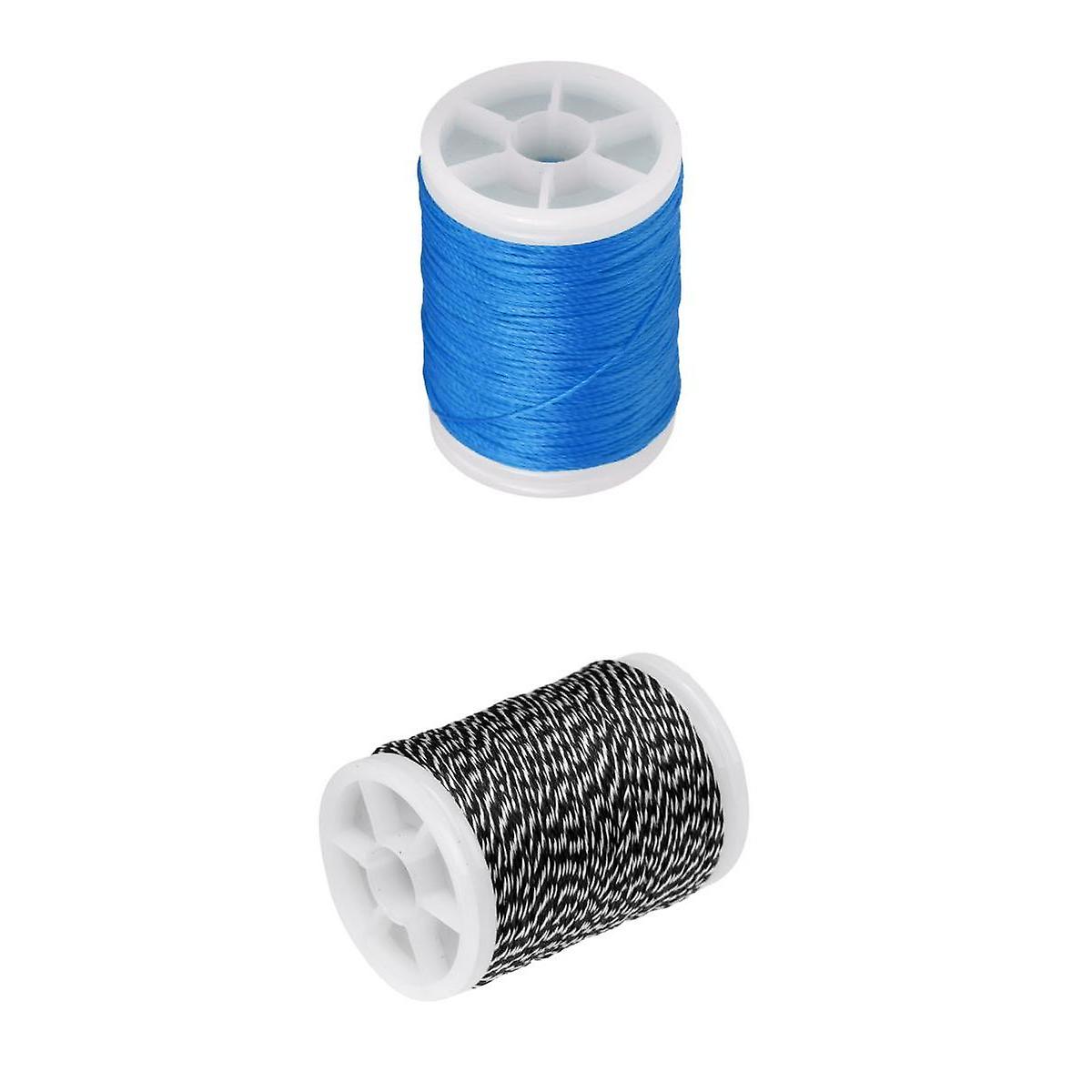 2pcs 110m Archery Bow String Serving Material Bowstring Black White Blue