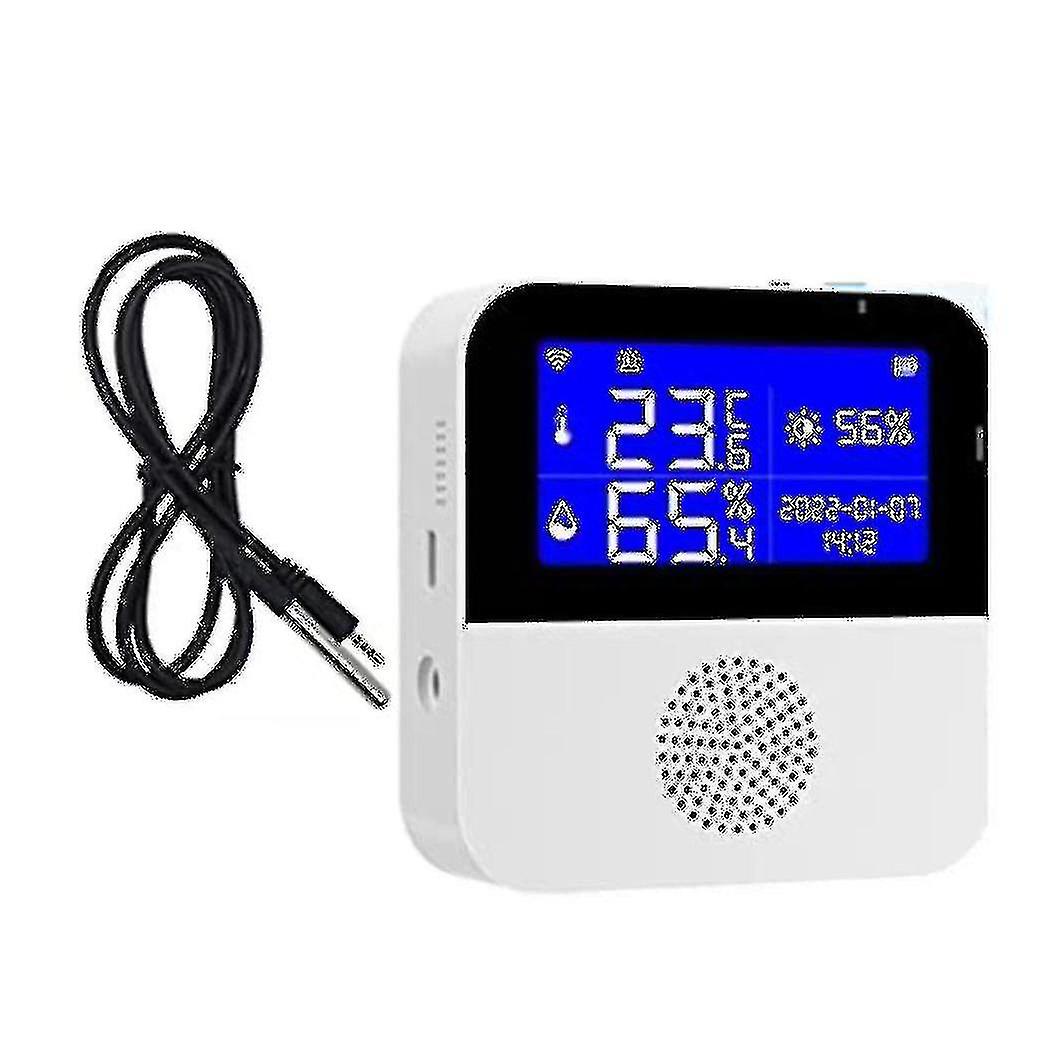 Wi-fi Temperature Hygrometer Sensor With Probe, Room Thermometer Humidity Sensor, Smart Control Hea