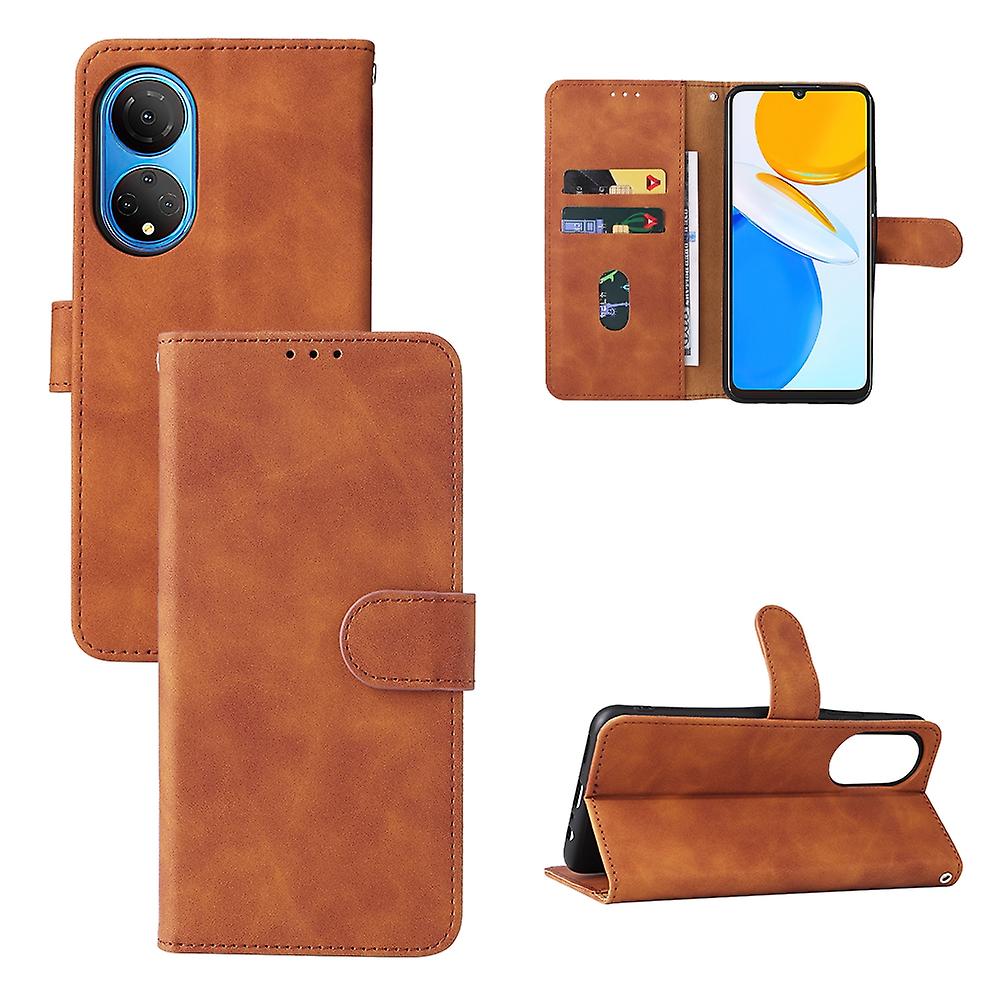 Skin Feel Calf Texture PU Case For Honor X7