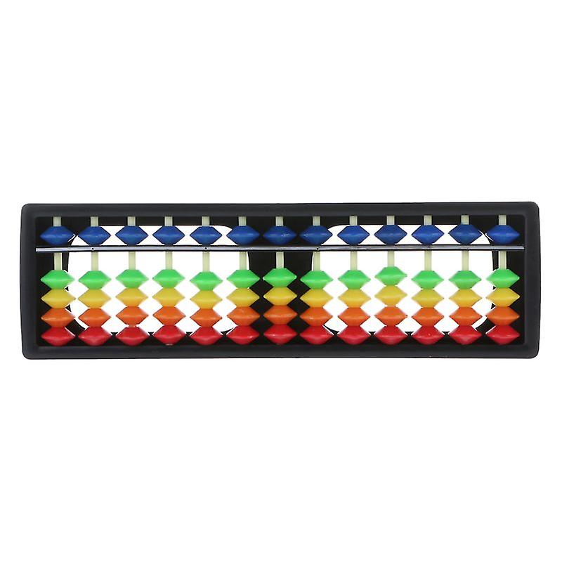 13 Column Portable Plastic Abacus Arithmetic Soroban Calculating Tool With Color
