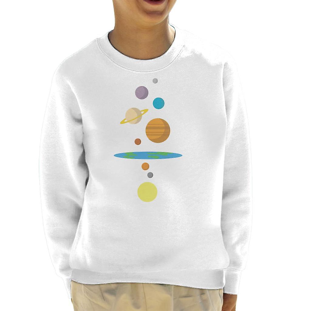 Flat Earth Solar System Kid ' s Pullover