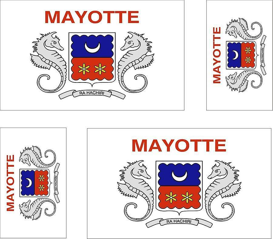 4 x Sticker sticker motorcycle car flag mayotte