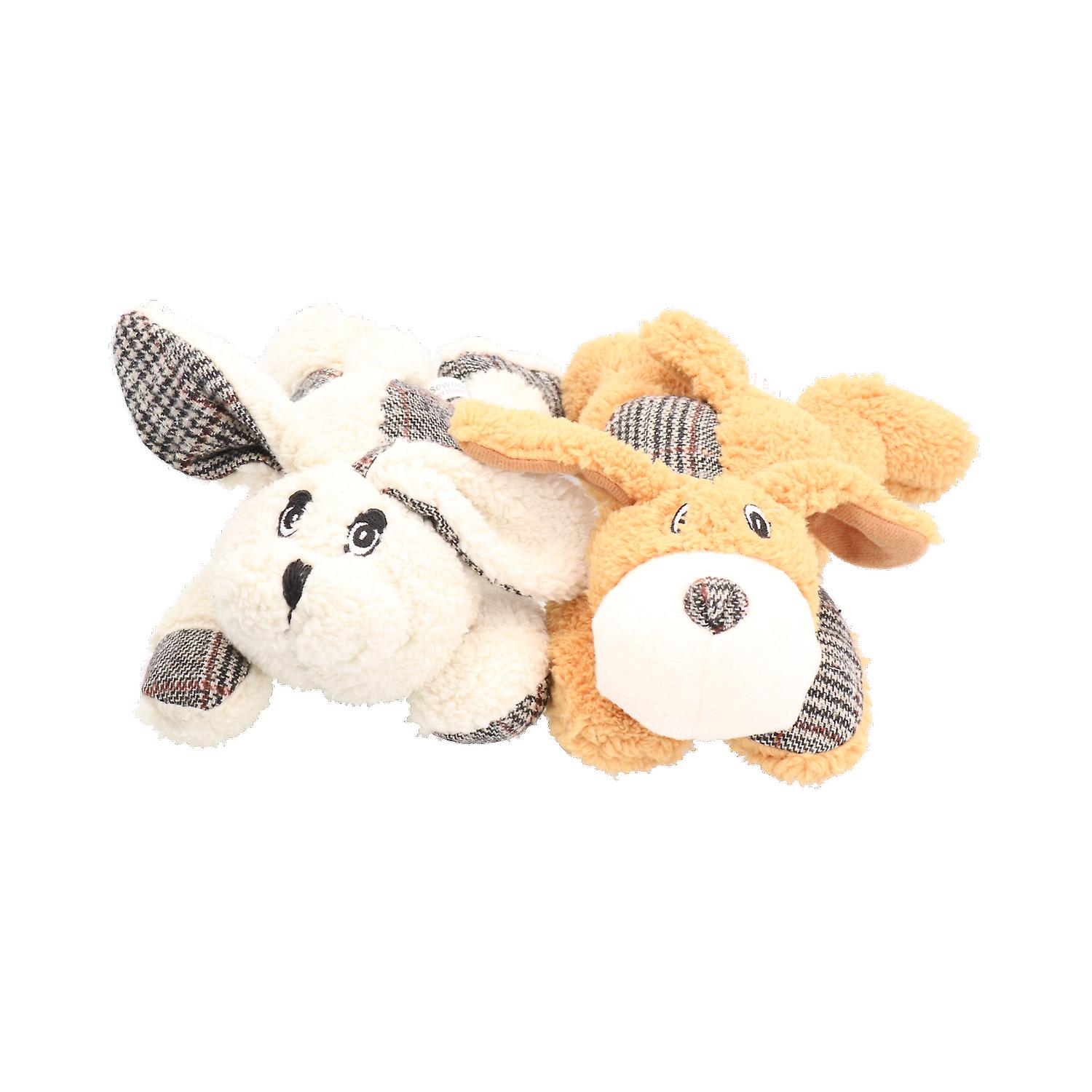 Dylan Dog  & Sniffer Rabbit Comfort Plush Soft Dog Toy Bundle With Squeak