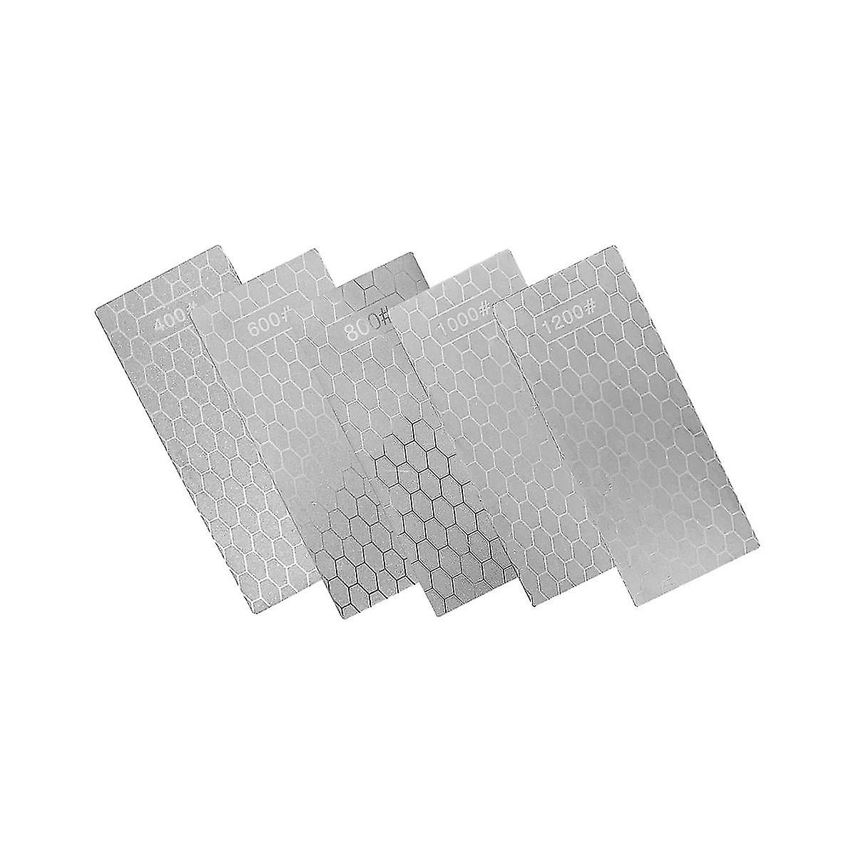 5 Pieces Diamond Sharpening Stone Set,diamond Lapping Plate Coarse/medium/fine Grit Sharpener,400/6