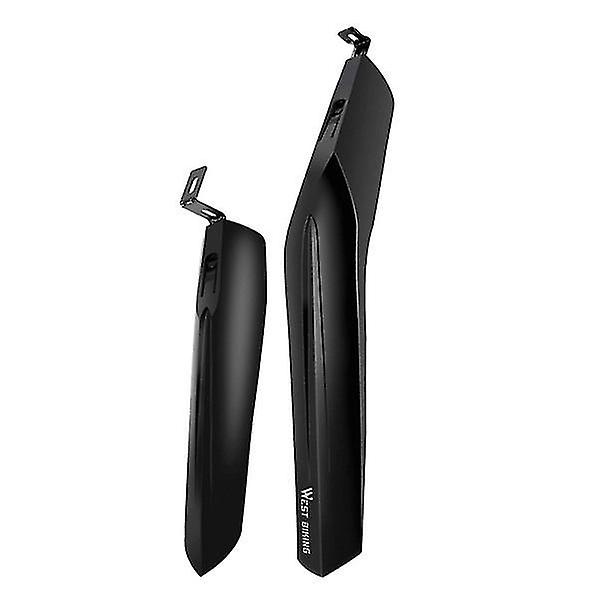 2pcs Plastic Bike Mudguards Convenient Mountain Bike Mudguards (black)