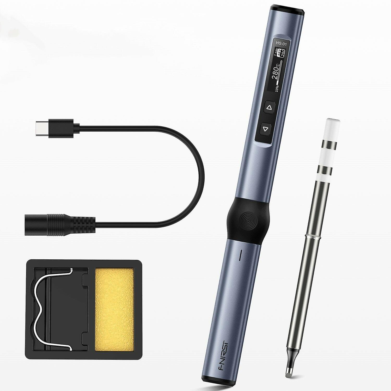 Fnirsi Hs-01 Temperature Soldering Iron Pd 65w Dc 24v 80-420℃ Welding Solder Rework Station Portable Repair Tool